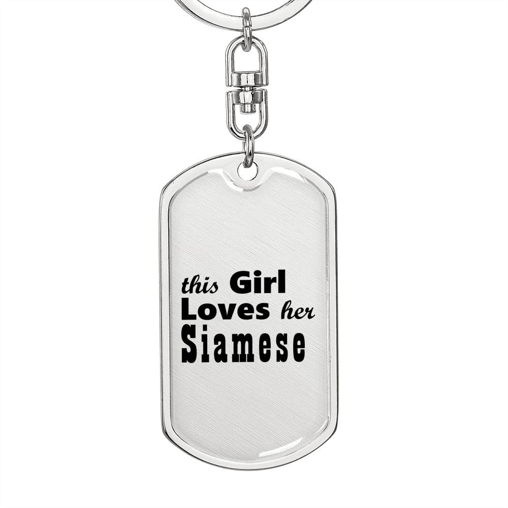 Siamese - Luxury Dog Tag Keychain