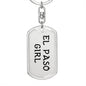 El Paso Girl v4 - Luxury Dog Tag Keychain
