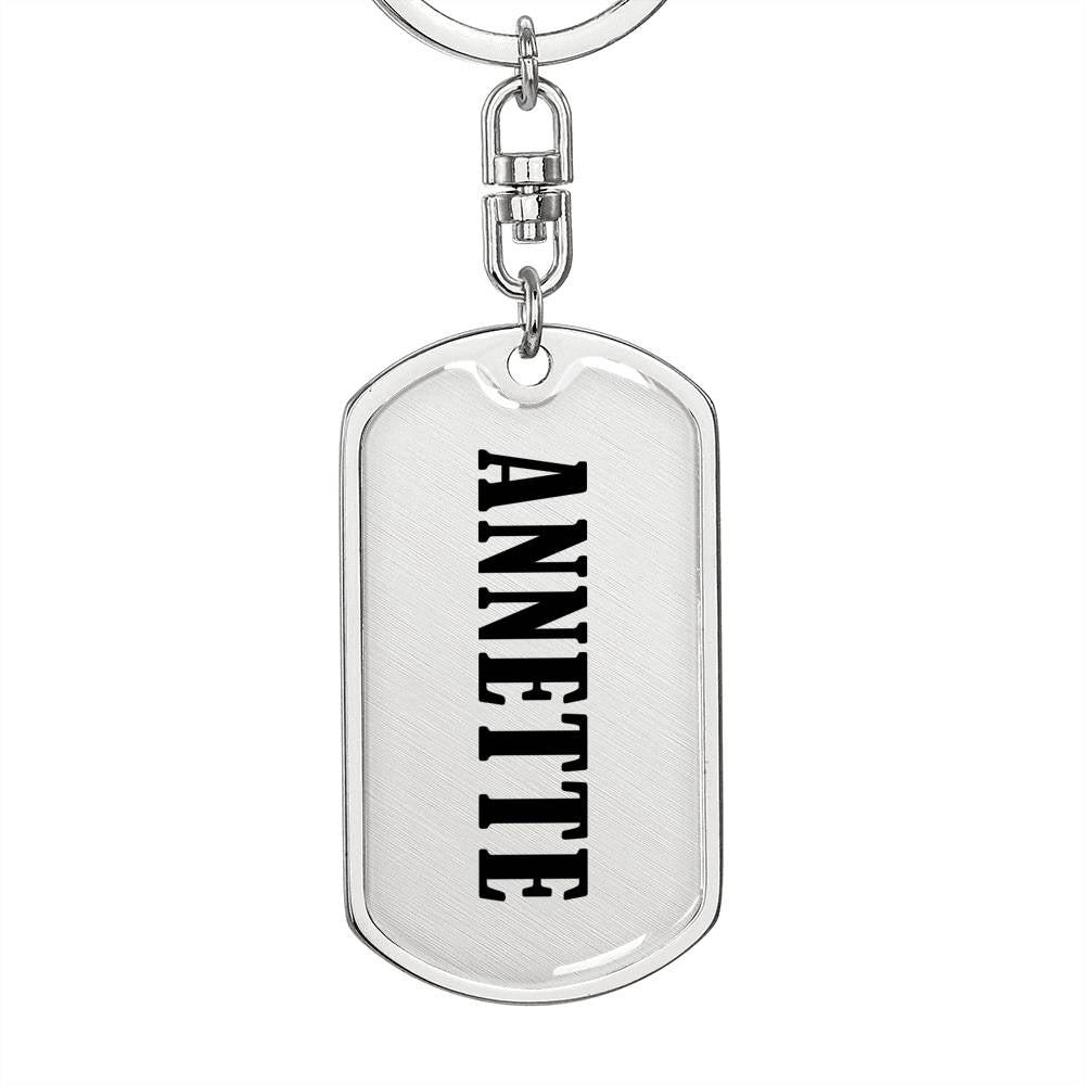 Annette v01 - Luxury Dog Tag Keychain