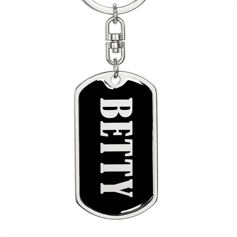 Betty v02 - Luxury Dog Tag Keychain