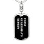 Coast Guardsman's Nephew v2 - Luxury Dog Tag Keychain