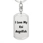 Love My Koi Angelfish - Luxury Dog Tag Keychain