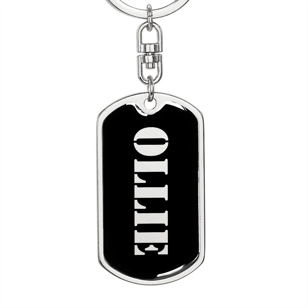 Ollie v2 - Luxury Dog Tag Keychain