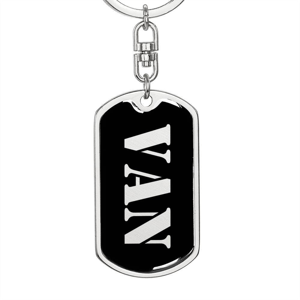 Van v3 - Luxury Dog Tag Keychain