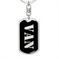 Van v3 - Luxury Dog Tag Keychain