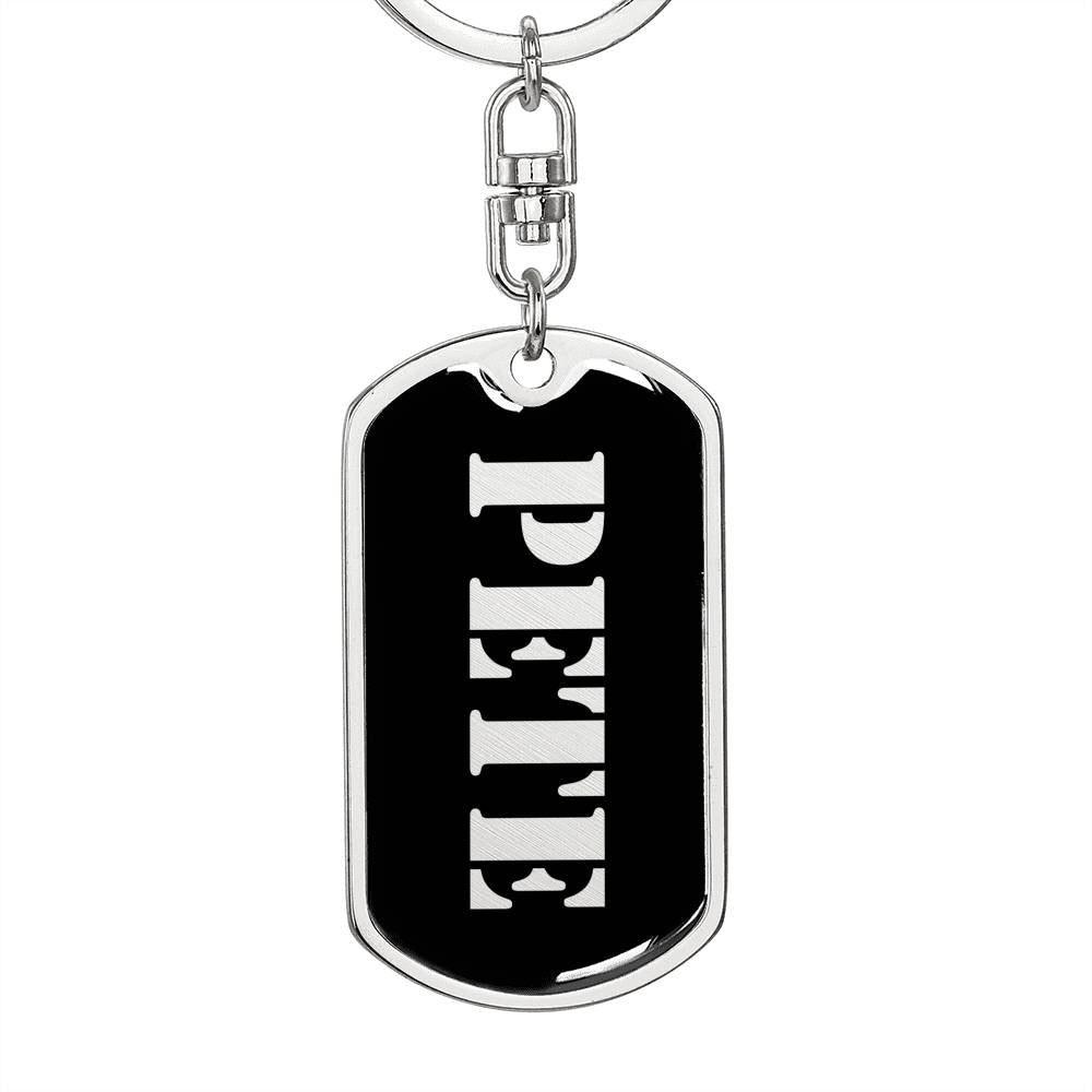 Pete v3 - Luxury Dog Tag Keychain