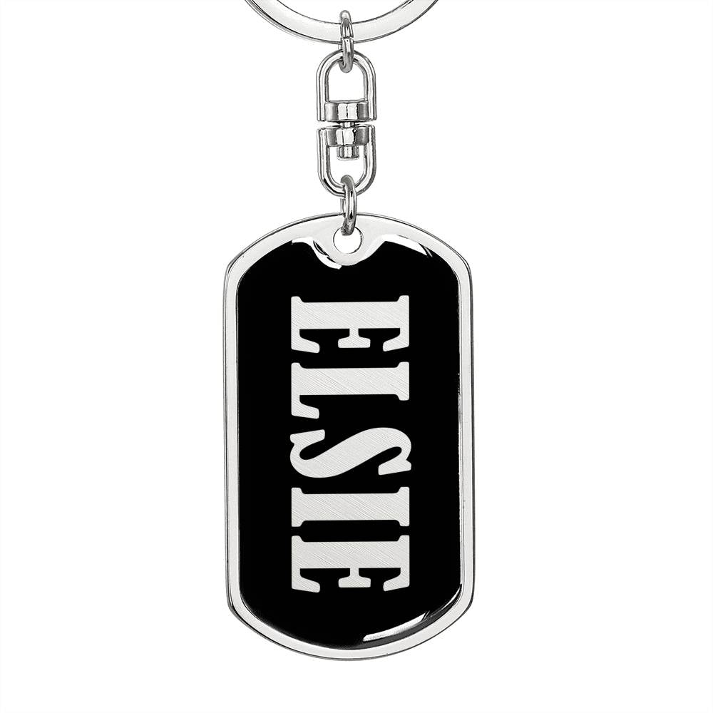 Elsie v02 - Luxury Dog Tag Keychain