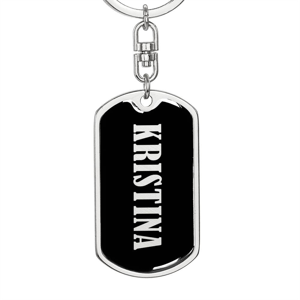 Kristina v02 - Luxury Dog Tag Keychain