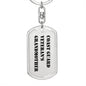 Coast Guard Veteran's Grandmother - Luxury Dog Tag Keychain