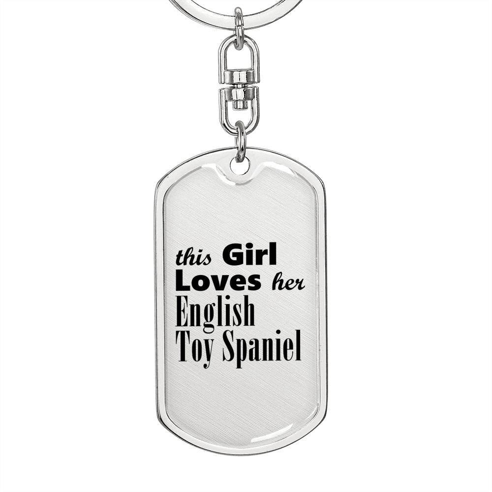 English Toy Spaniel - Luxury Dog Tag Keychain