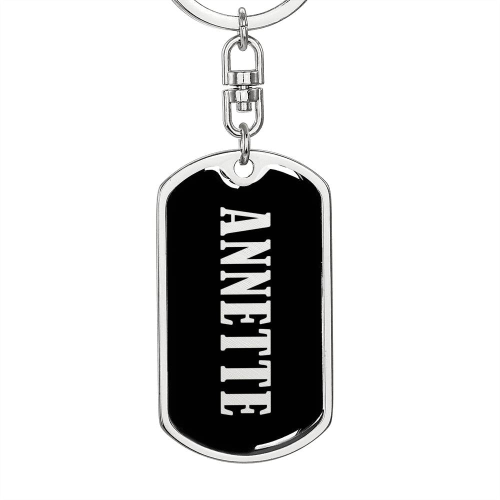 Annette v02 - Luxury Dog Tag Keychain