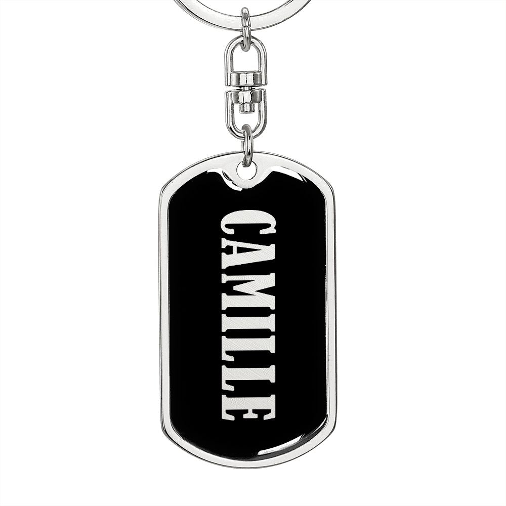 Camille v02 - Luxury Dog Tag Keychain