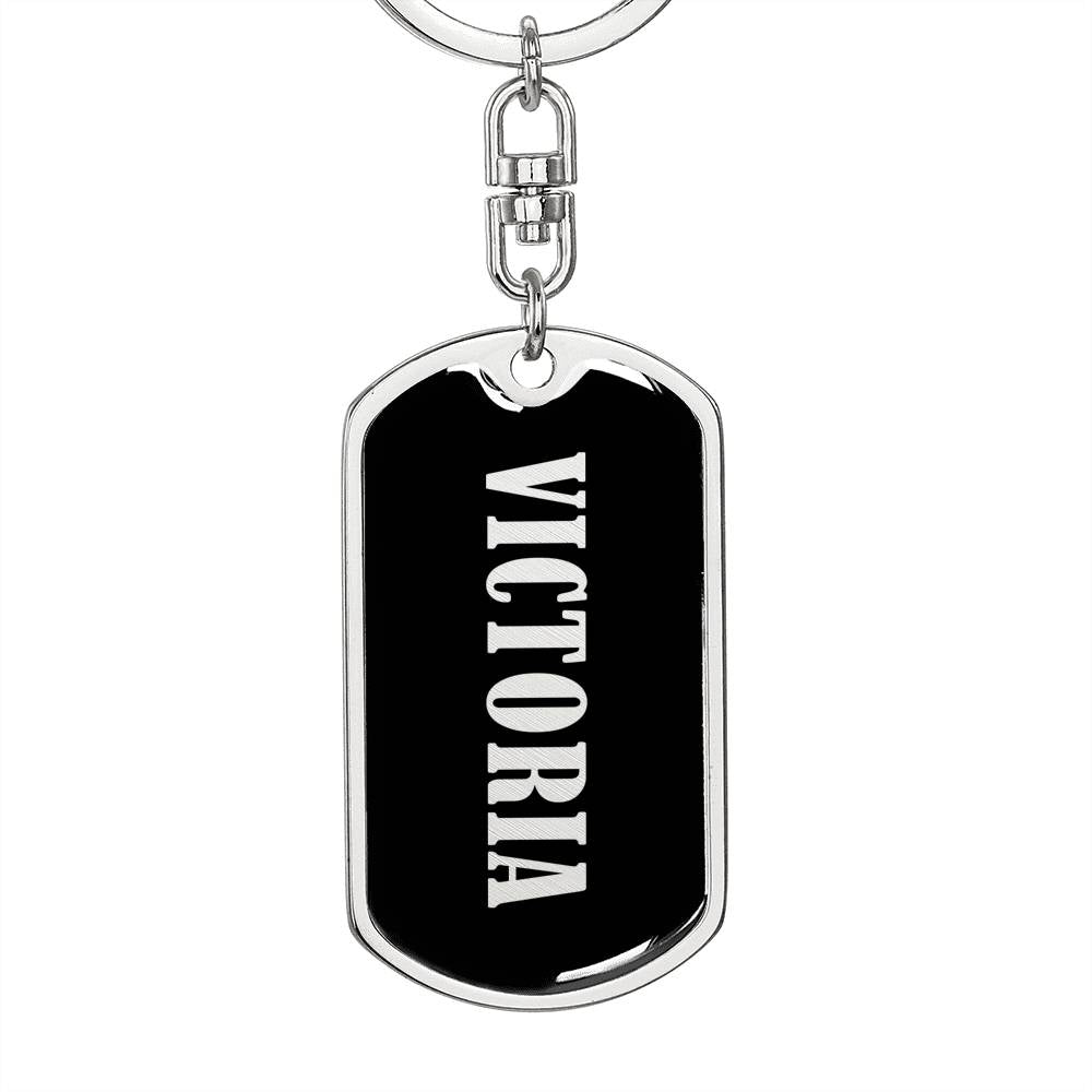 Victoria v02 - Luxury Dog Tag Keychain