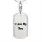 Love My Boa - Luxury Dog Tag Keychain