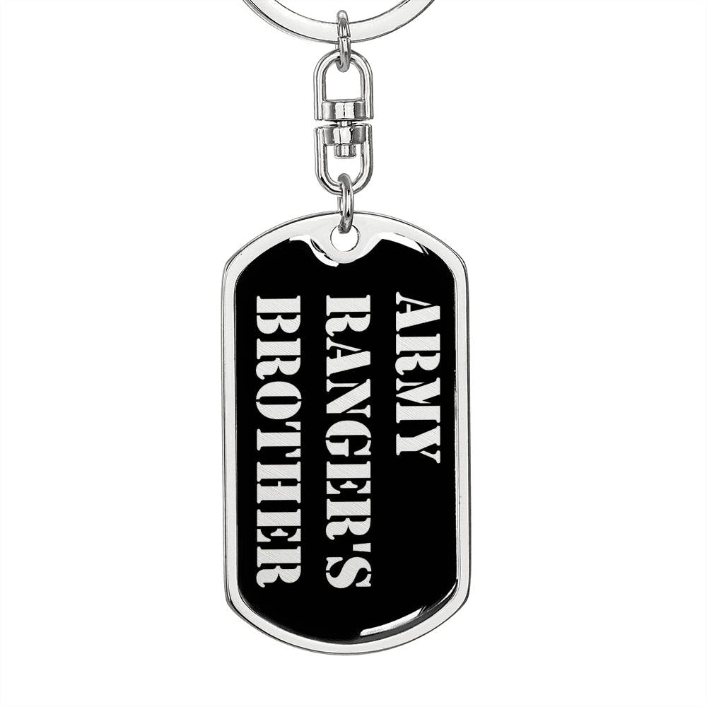 Army Ranger's Brother v2 - Luxury Dog Tag Keychain