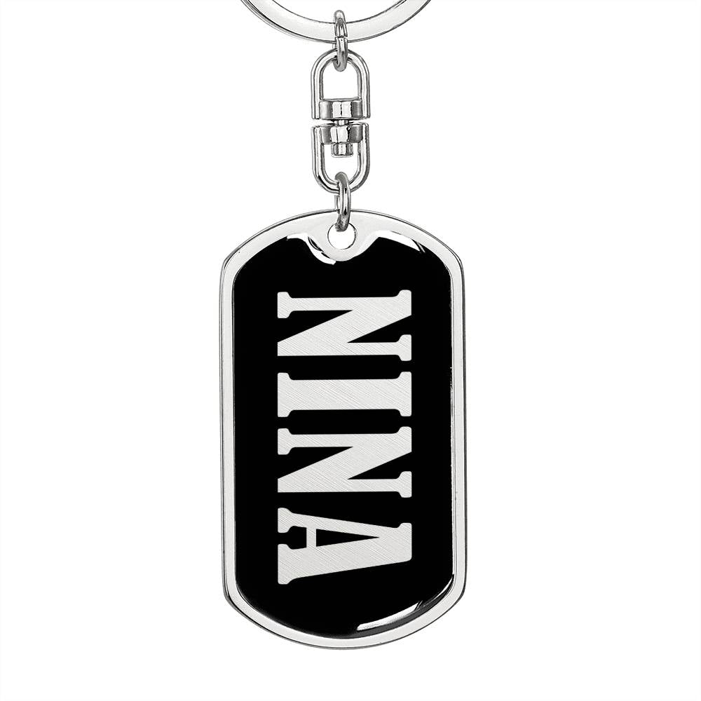 Nina v02 - Luxury Dog Tag Keychain