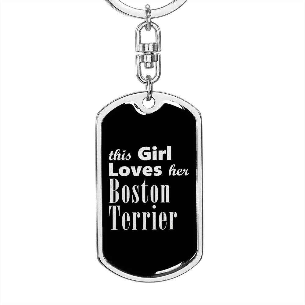 Boston Terrier v2 - Luxury Dog Tag Keychain