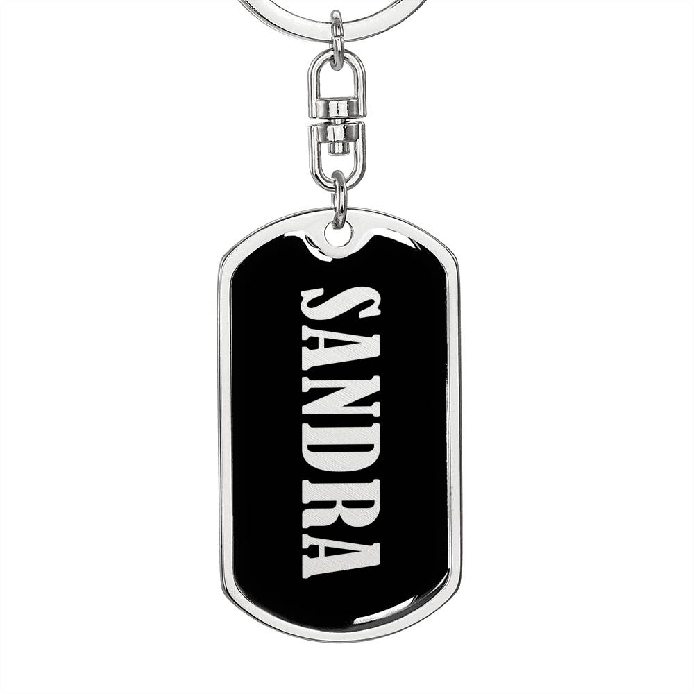 Sandra v02 - Luxury Dog Tag Keychain