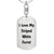 Love My Striped White Ferret - Luxury Dog Tag Keychain