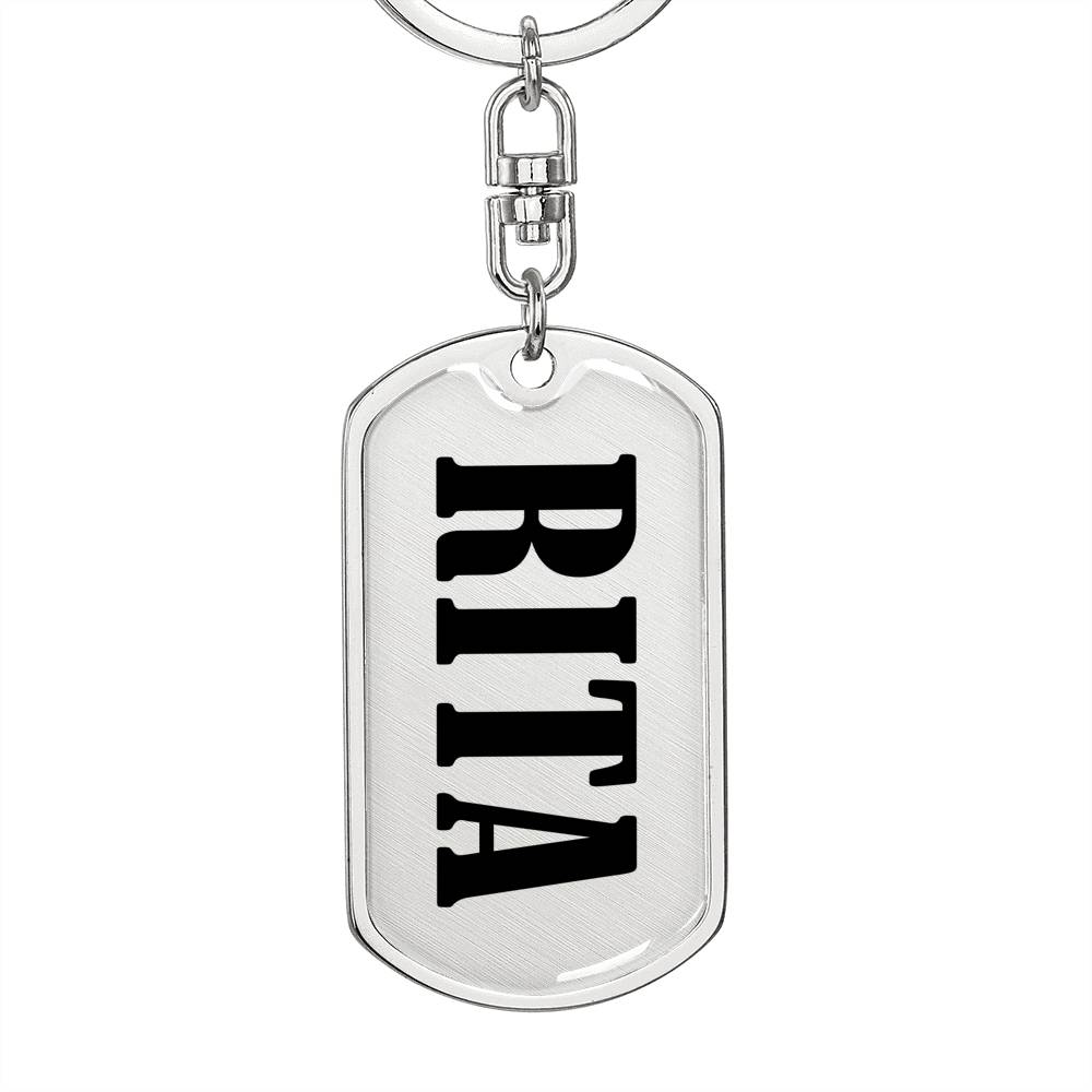Rita v01 - Luxury Dog Tag Keychain