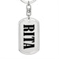 Rita v01 - Luxury Dog Tag Keychain