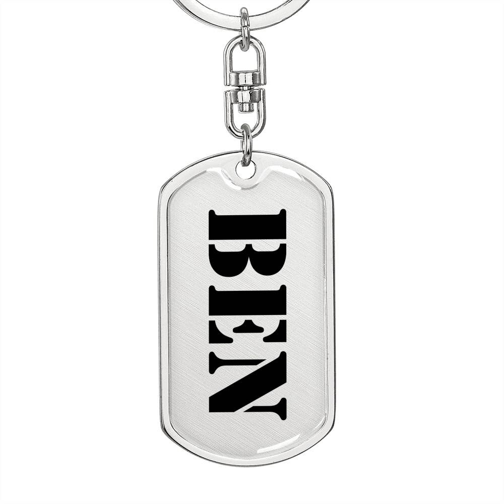 Ben - Luxury Dog Tag Keychain