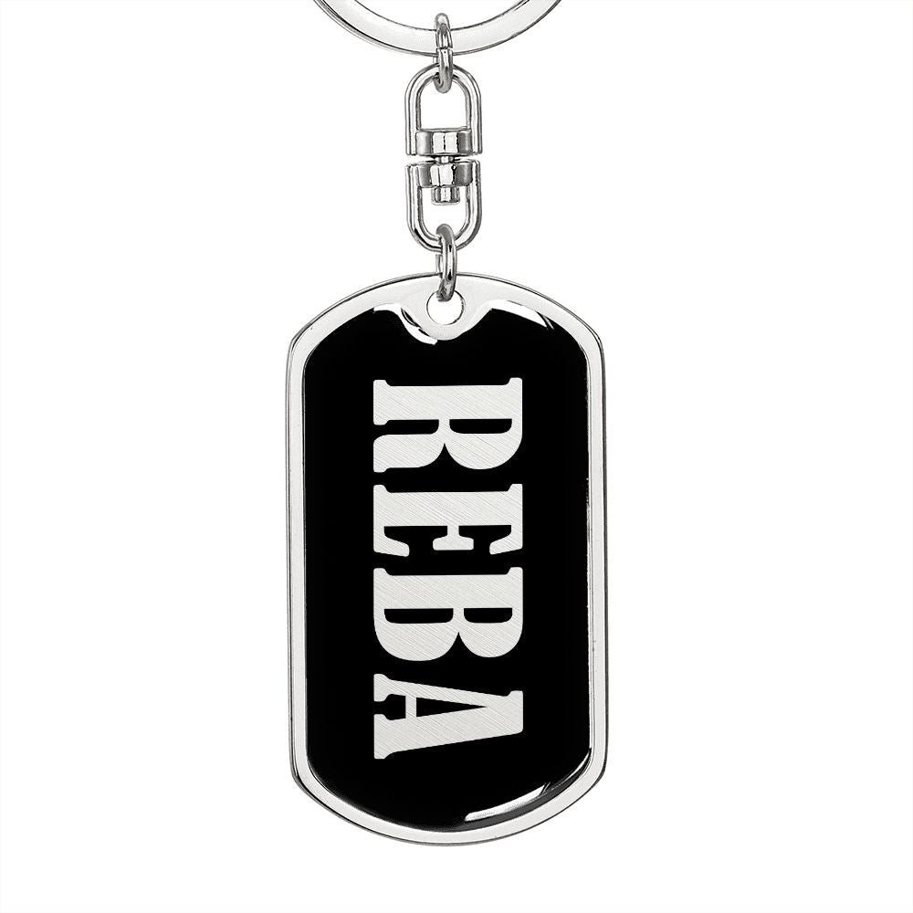 Reba v02 - Luxury Dog Tag Keychain