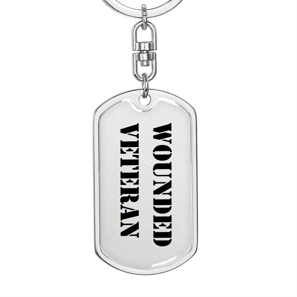 Wounded Veteran - Luxury Dog Tag Keychain