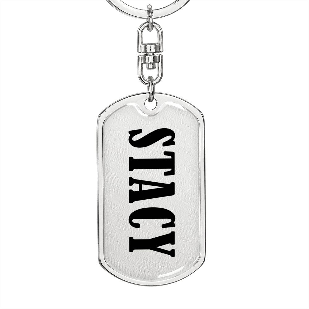 Stacy v01 - Luxury Dog Tag Keychain