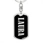 Laura v02 - Luxury Dog Tag Keychain