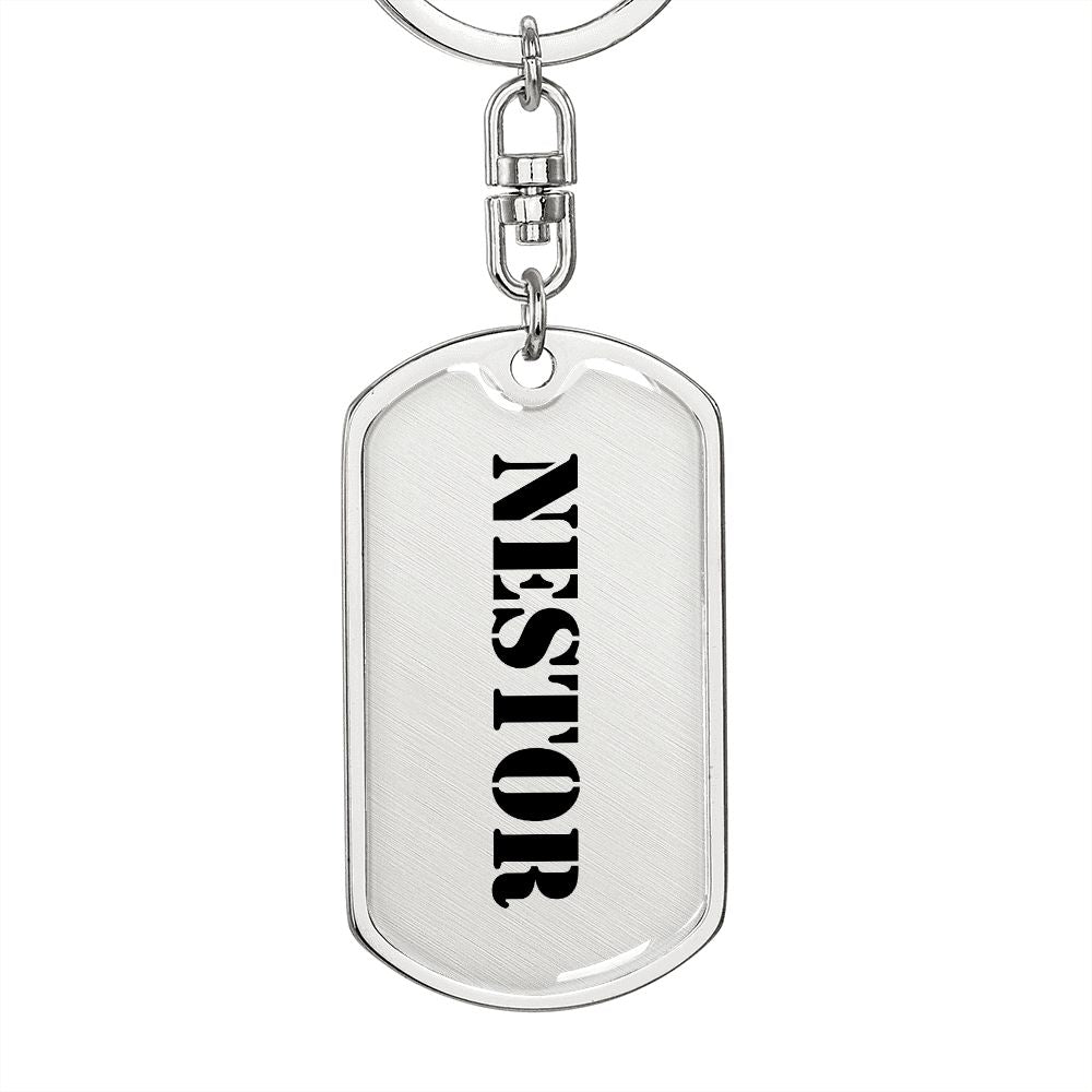 Nestor - Luxury Dog Tag Keychain