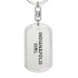 Indianapolis Girl v4 - Luxury Dog Tag Keychain