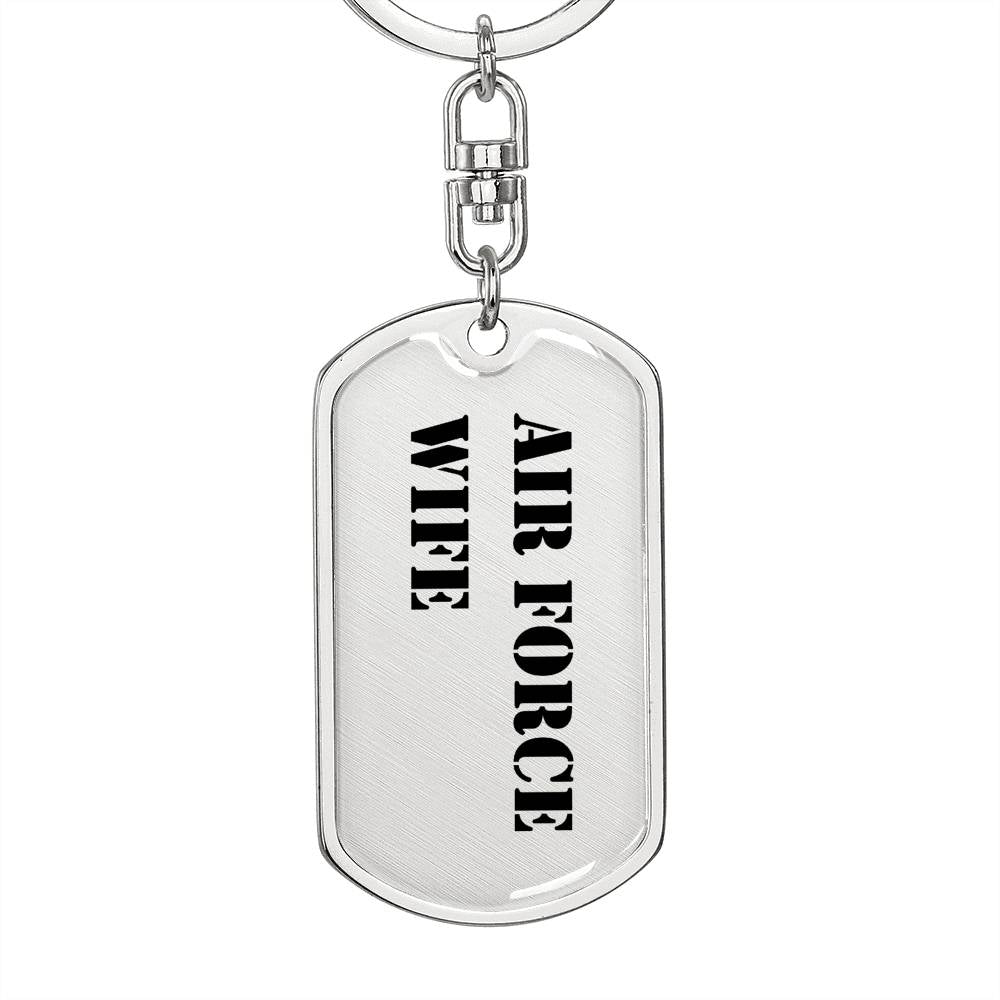Air Force Wife - Luxury Dog Tag Keychain