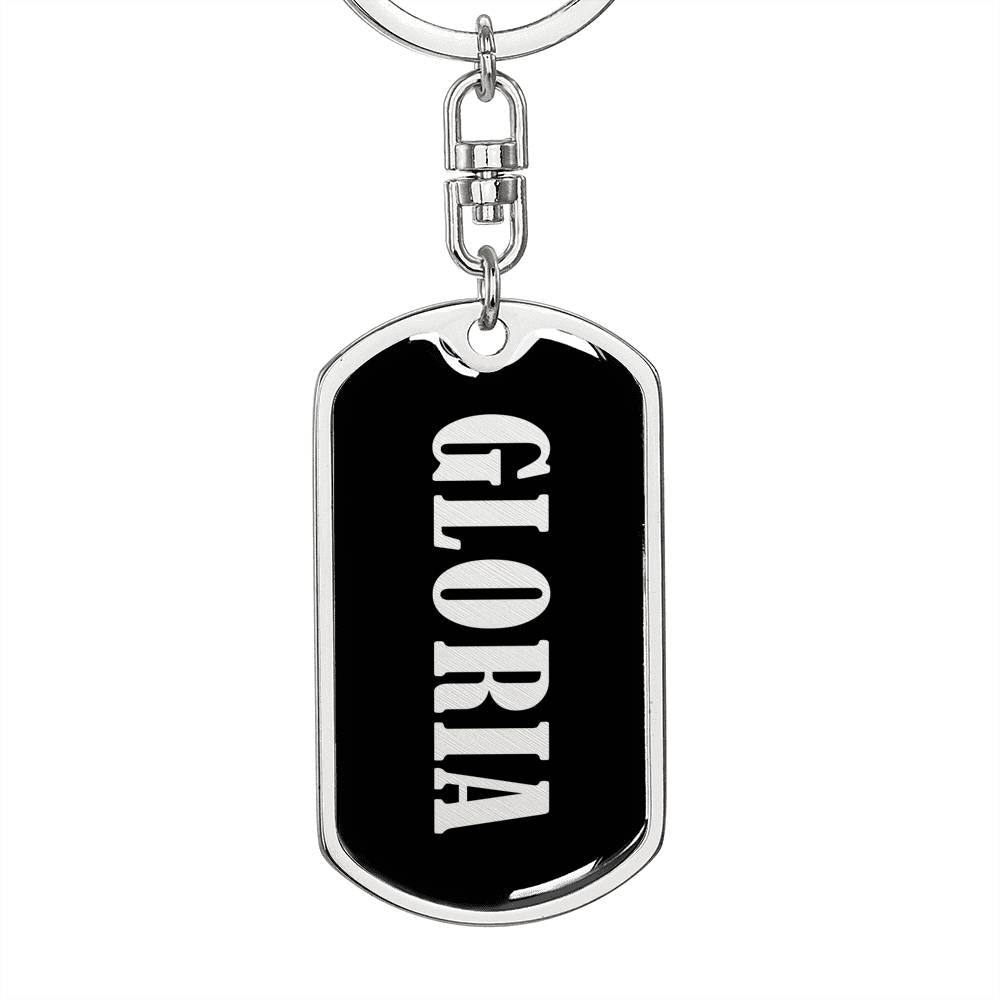 Gloria v02 - Luxury Dog Tag Keychain