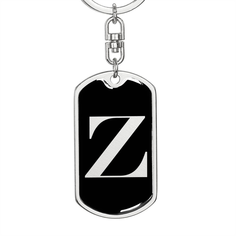 Initial Z v2a - Luxury Dog Tag Keychain