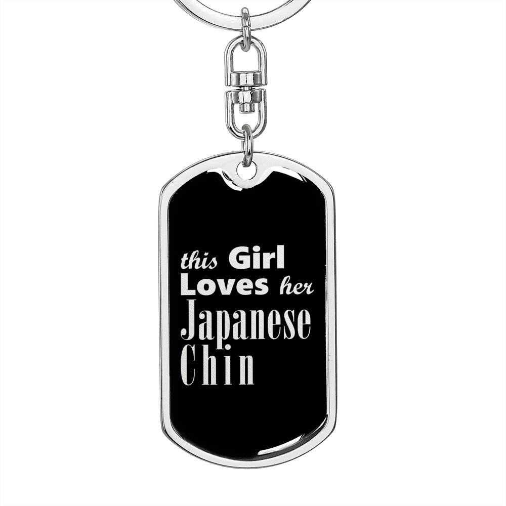 Japanese Chin v2 - Luxury Dog Tag Keychain