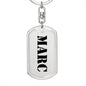 Marc - Luxury Dog Tag Keychain