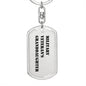 Military Veteran's Granddaughter - Luxury Dog Tag Keychain