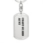 Coast Guard Aunt - Luxury Dog Tag Keychain