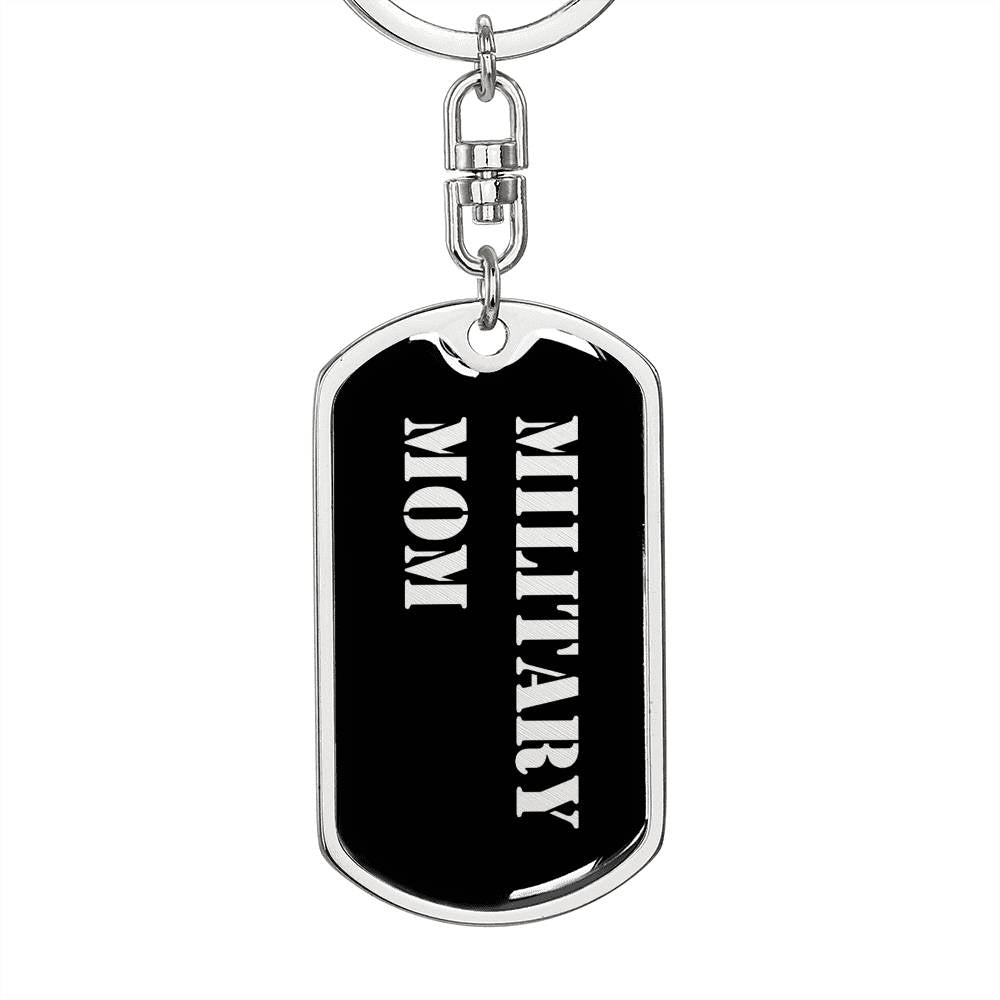 Military Mom v2 - Luxury Dog Tag Keychain