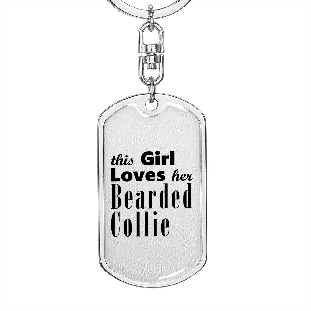 Bearded Collie - Luxury Dog Tag Keychain
