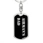 Airman's Dad v2 - Luxury Dog Tag Keychain