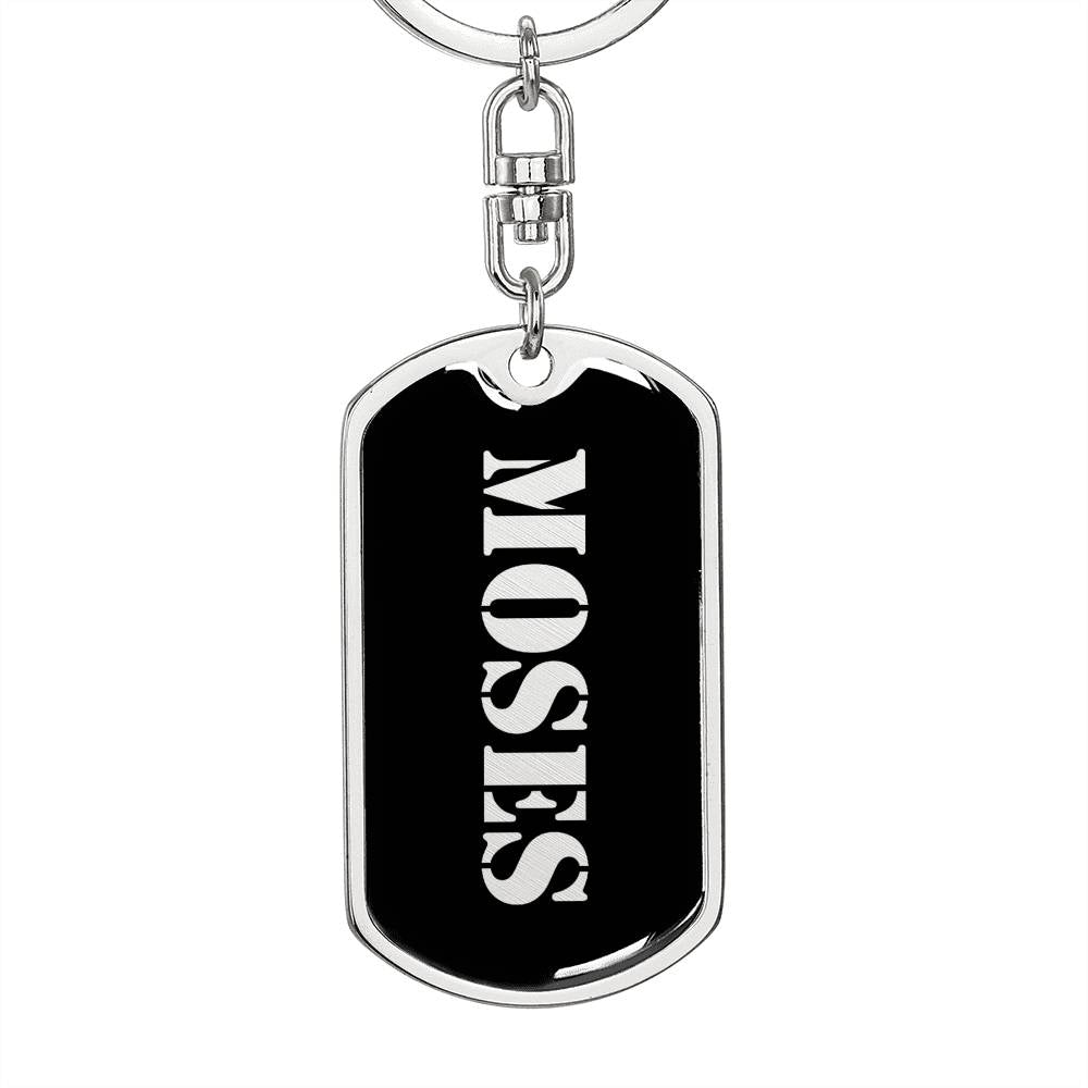 Moses v3 - Luxury Dog Tag Keychain