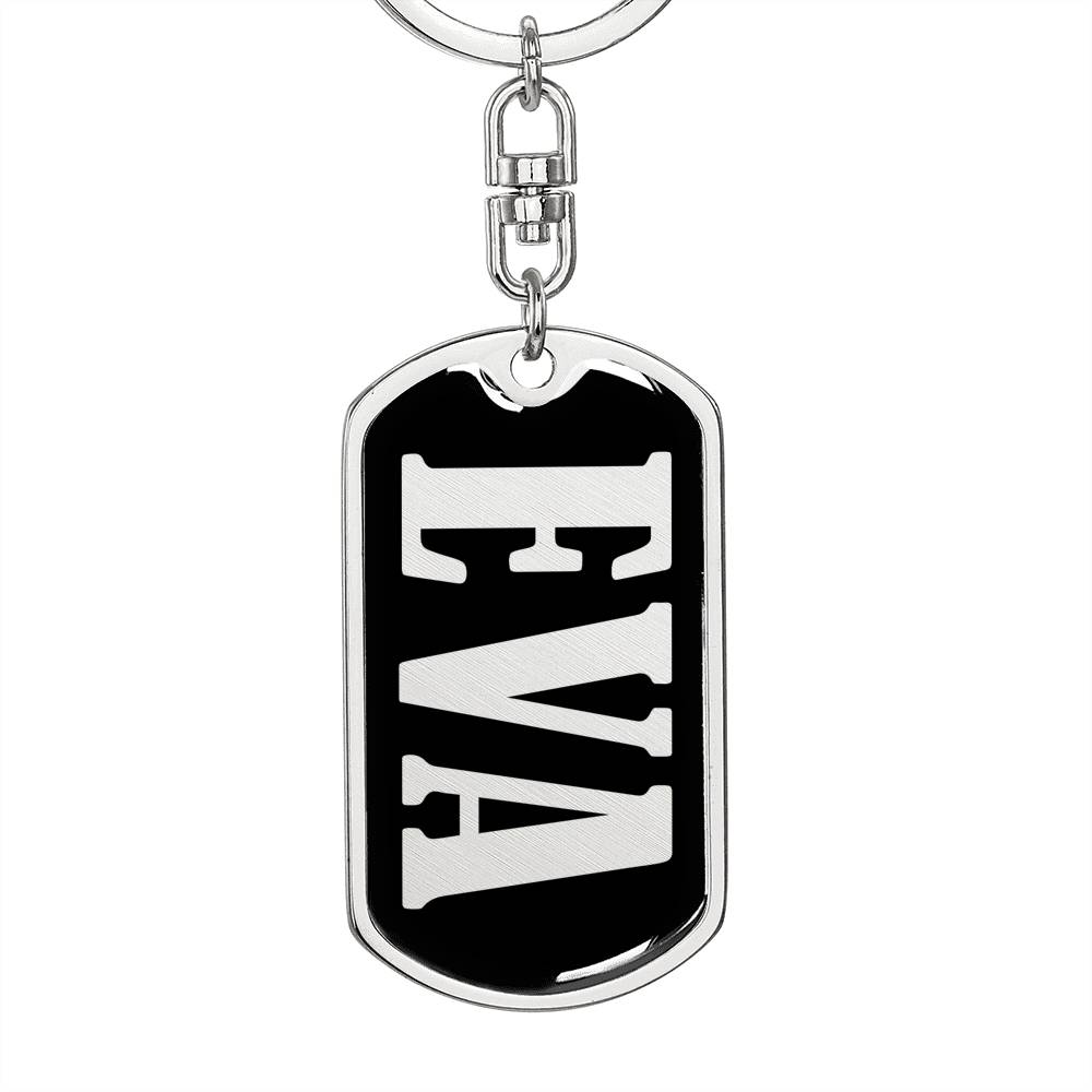 Eva v02 - Luxury Dog Tag Keychain