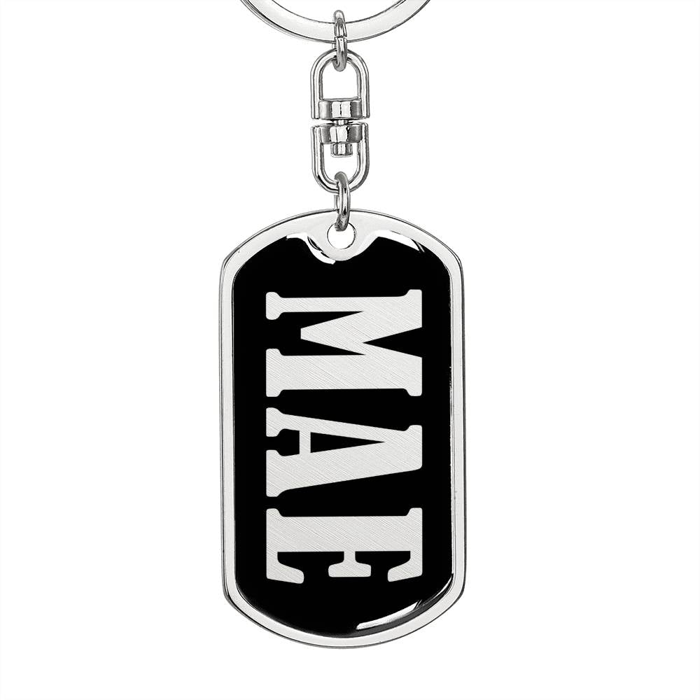 Mae v02 - Luxury Dog Tag Keychain