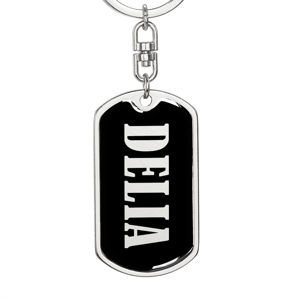 Delia v02 - Luxury Dog Tag Keychain