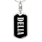 Delia v02 - Luxury Dog Tag Keychain