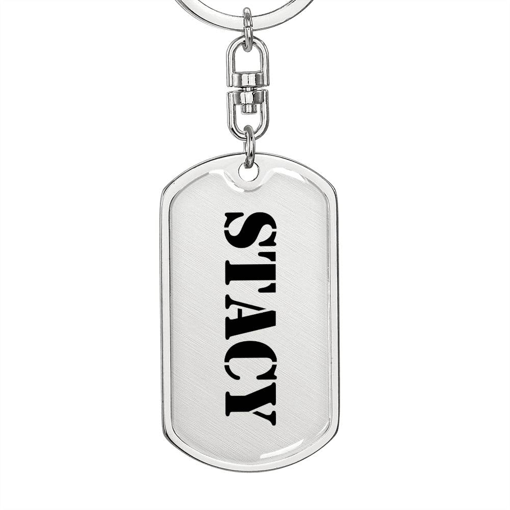 Stacy - Luxury Dog Tag Keychain