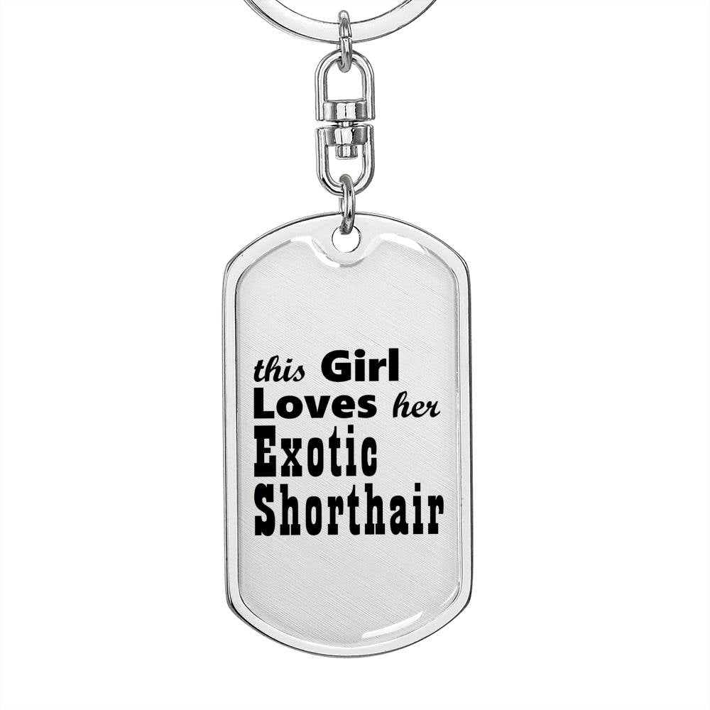 Exotic Shorthair - Luxury Dog Tag Keychain