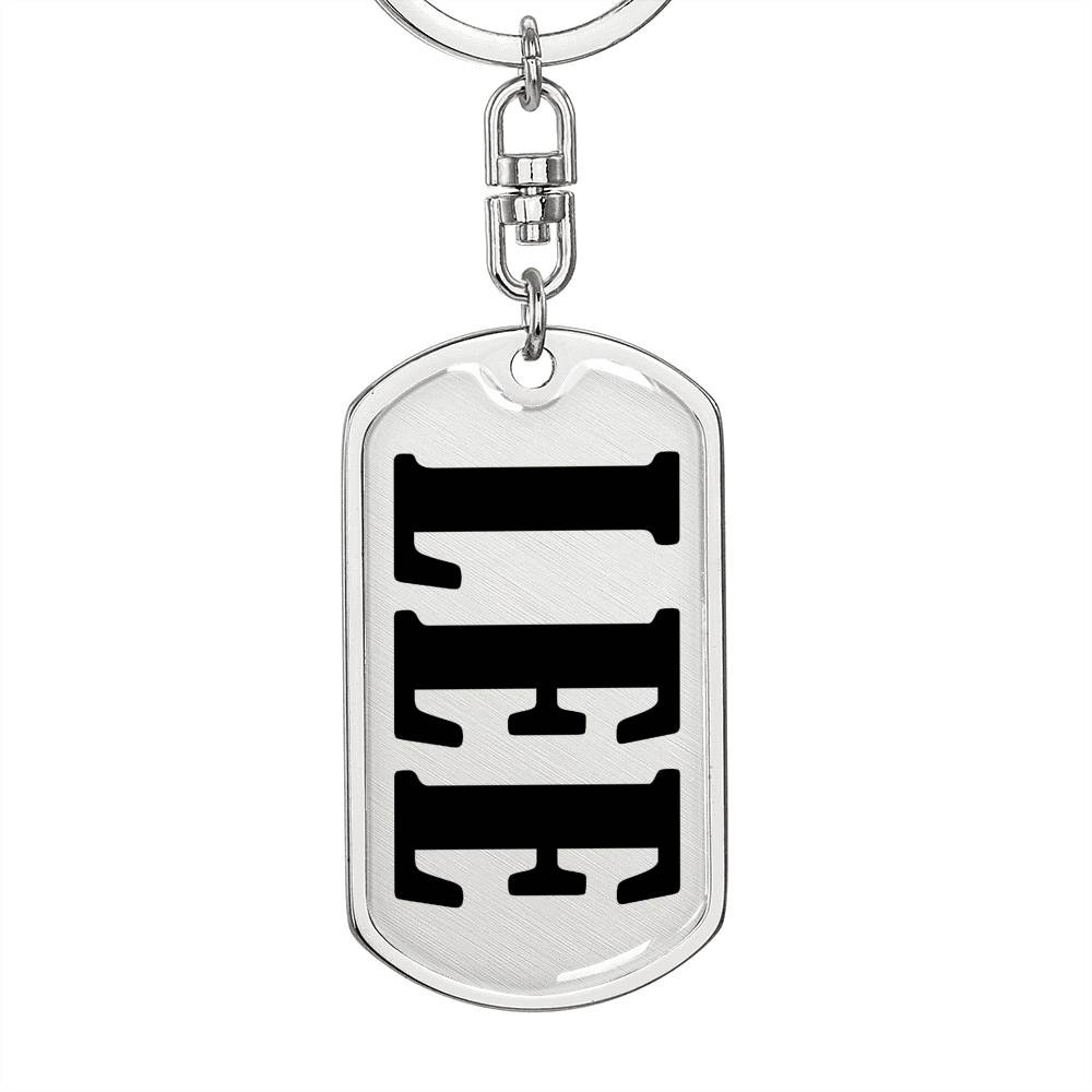 Lee v01 - Luxury Dog Tag Keychain